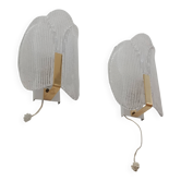 Wall sconces by Carl Fagerlund for Orrefors 1970s
