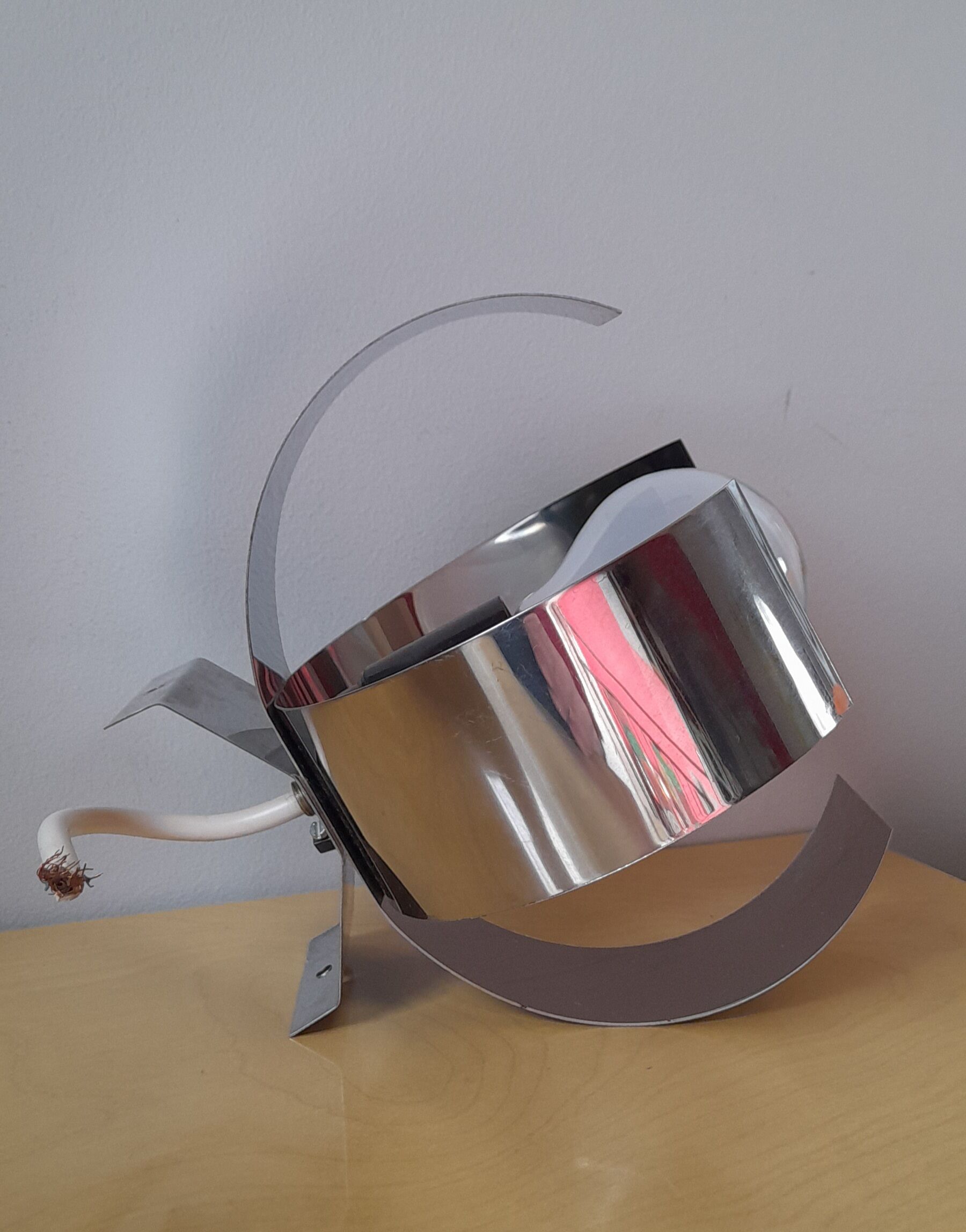 Lamp space age aluminum 70s