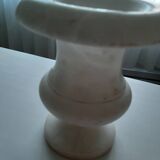 Alabaster vase with label