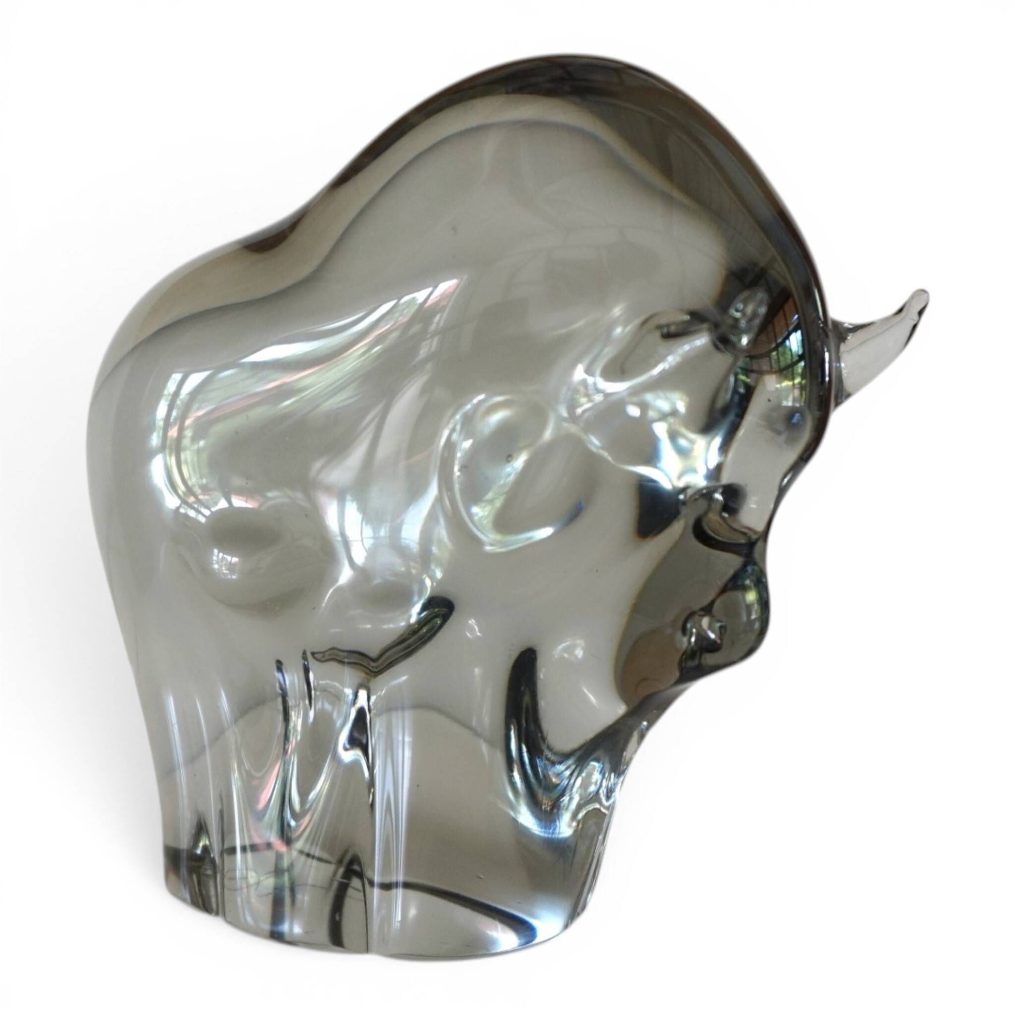 Livio Seguso Murano Bull Glass Sculpture, 1970