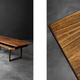 Vintage Mid-Century Modern Danish Rosewood Coffee Table with Shelf, 1960s
