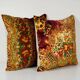 Set of 2 vintage velvet cushion covers 51x51 cm