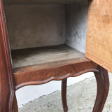 Bedside Table in Walnut & Marble, France, 1920s