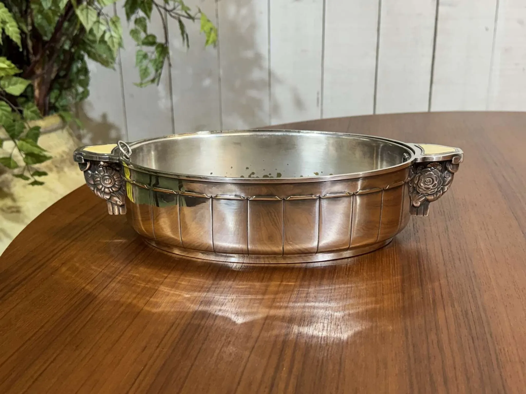 Silver-plated metal jardinière from the Art Deco period - Saglier Frères