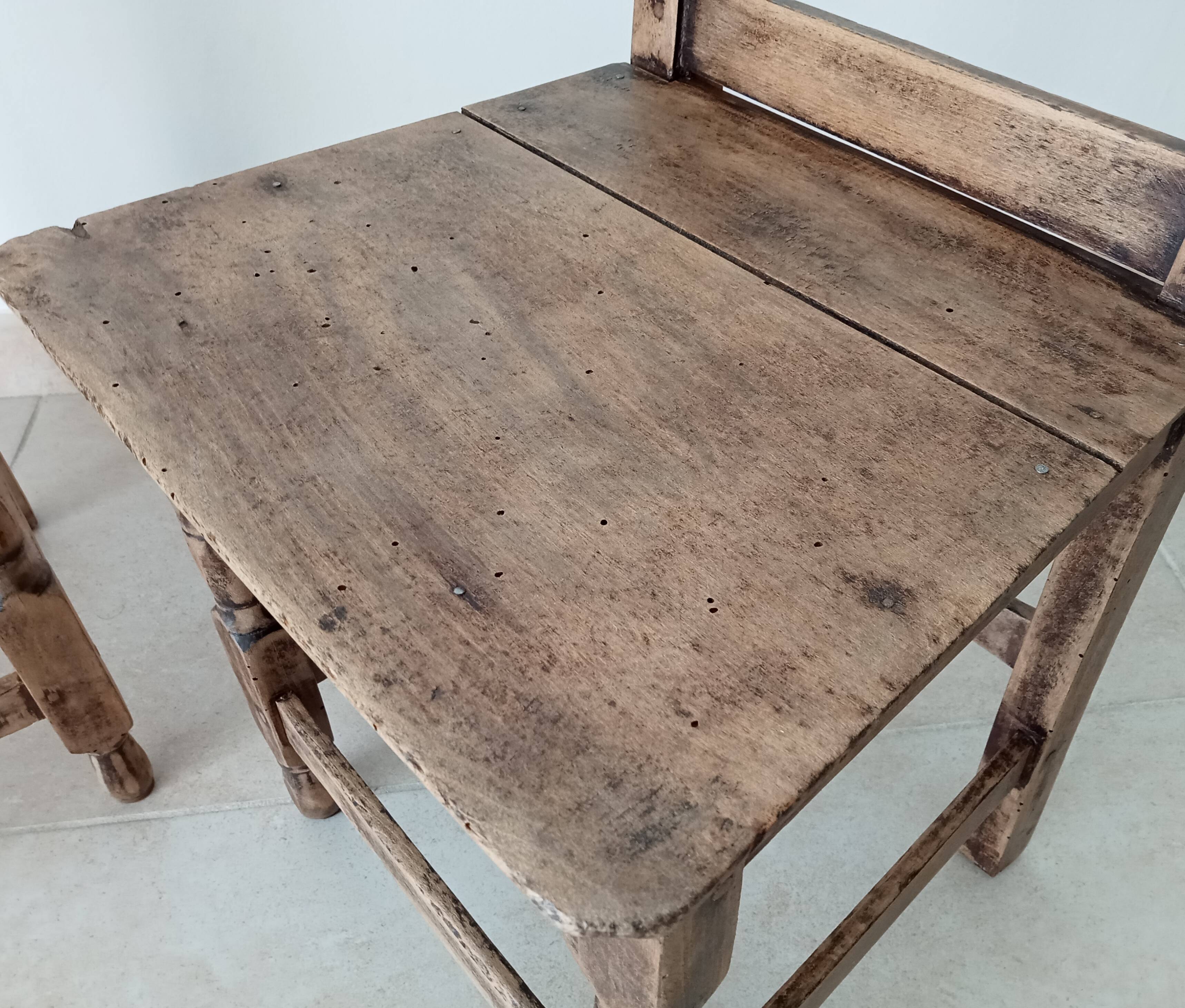 Paire de chaises anciennes prie Dieu XIXeme