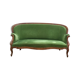 Louis XVI style bench in green velvet