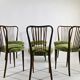 Série de 6 chaises type "Baumann" France 1950's