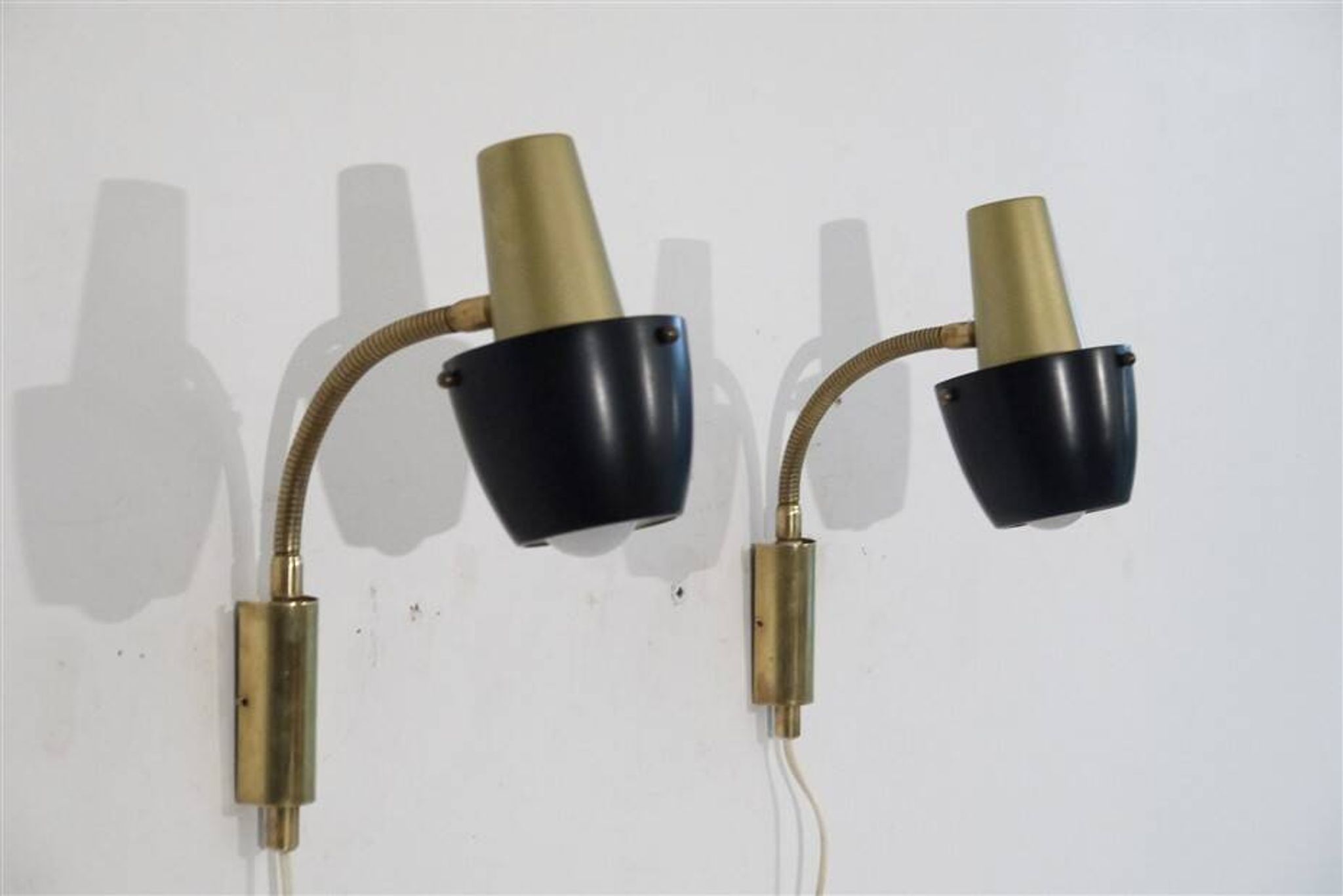 Pair of Scandinavian wall lights 1970