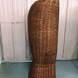 Vintage rattan wicker beach cabin Emmanuelle armchair