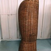 Cabine de plage osier rotin vintage fauteuil Emmanuelle