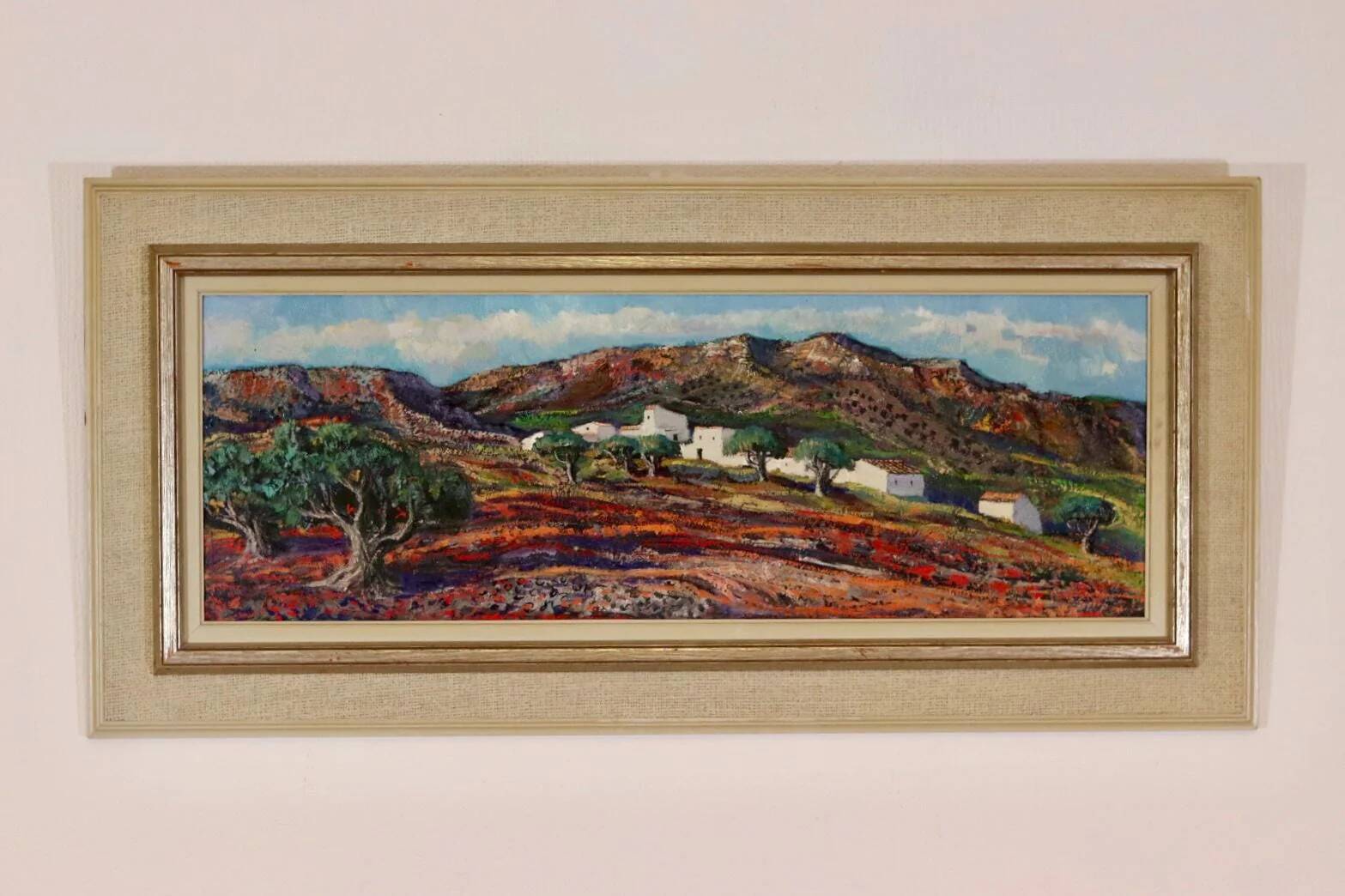 Original Swedish Oil on Canvas – “Bergsby Taragona” by Henry Eldin