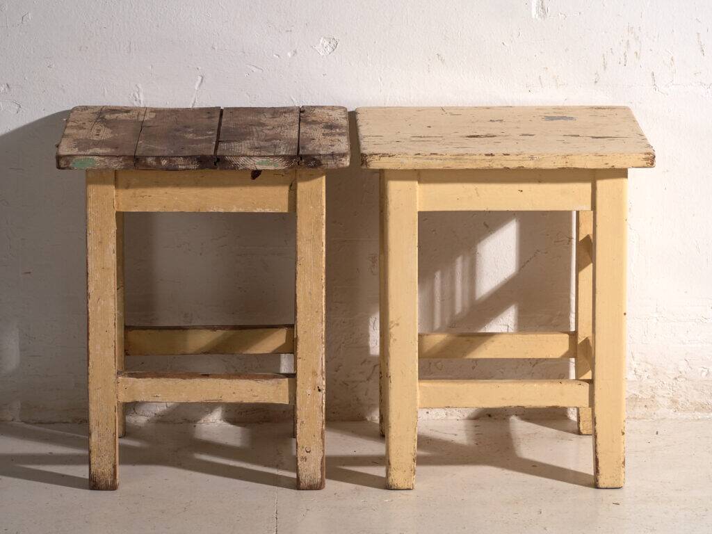 Antique pine bedside tables – Central Europe, circa 1940 #17