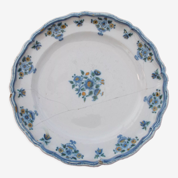 Faience of Moustiers old plate