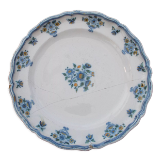 Faience of Moustiers old plate
