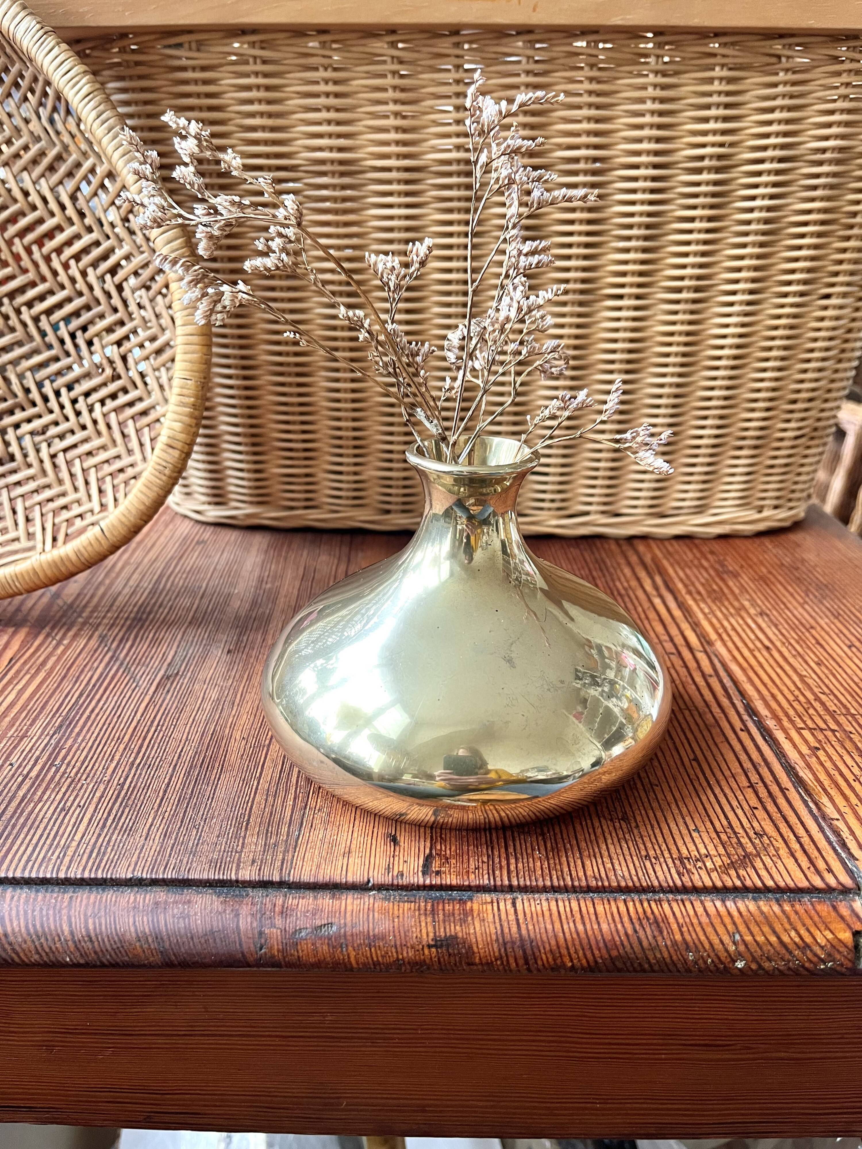 Brass bud vase