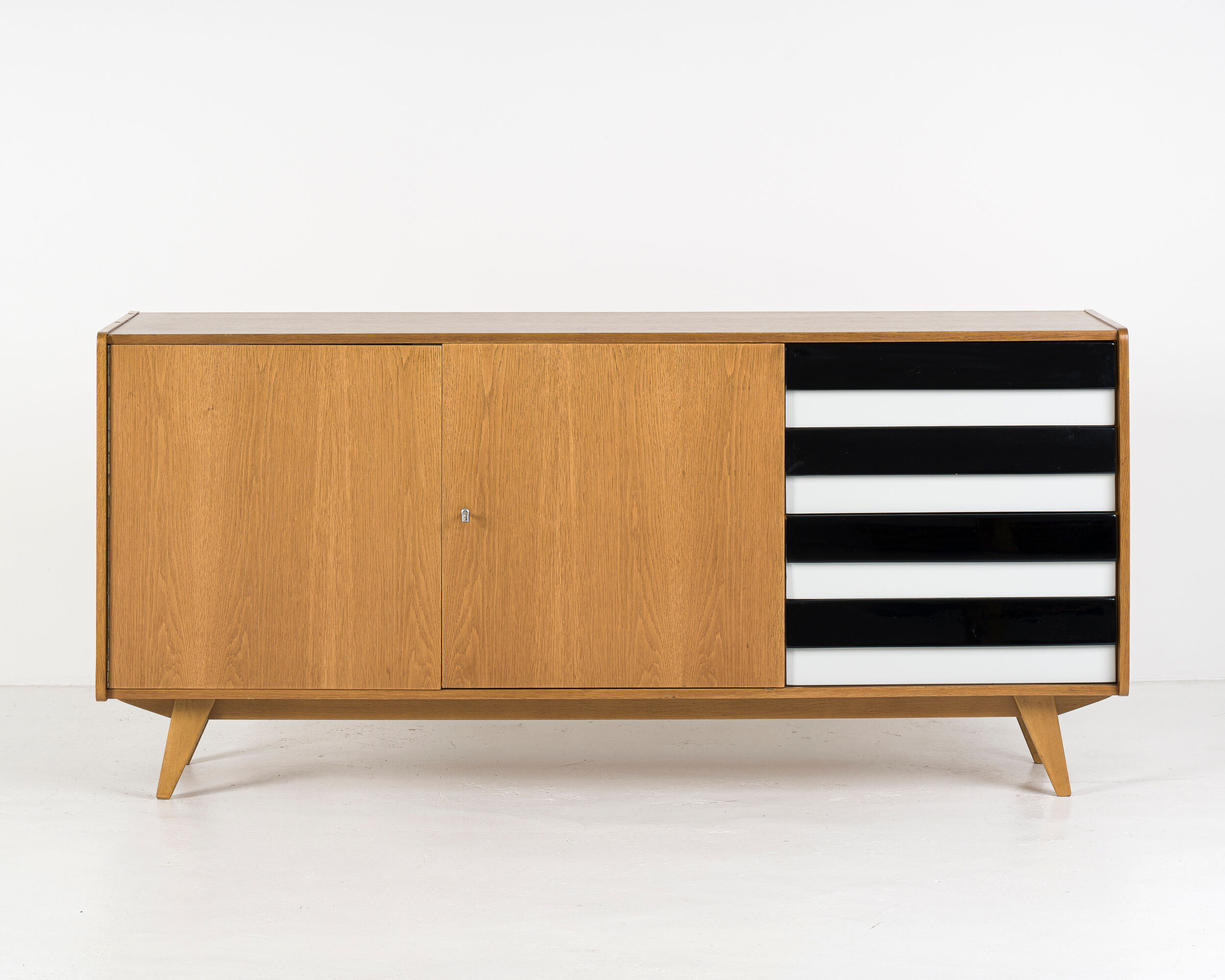 U-460 oak sideboard by Jiří Jiroutek for Interier Praha, 60's