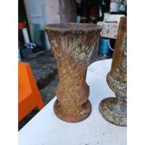 Set of 3 cast iron vases from 1900 from Charleville - Mézières