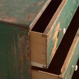 Grande commode ancienne à patine verte (c.1940) #62