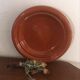 Glazed terracotta dish.