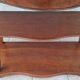 Large console from the Napoleonic III era in walnut and walnut burl.