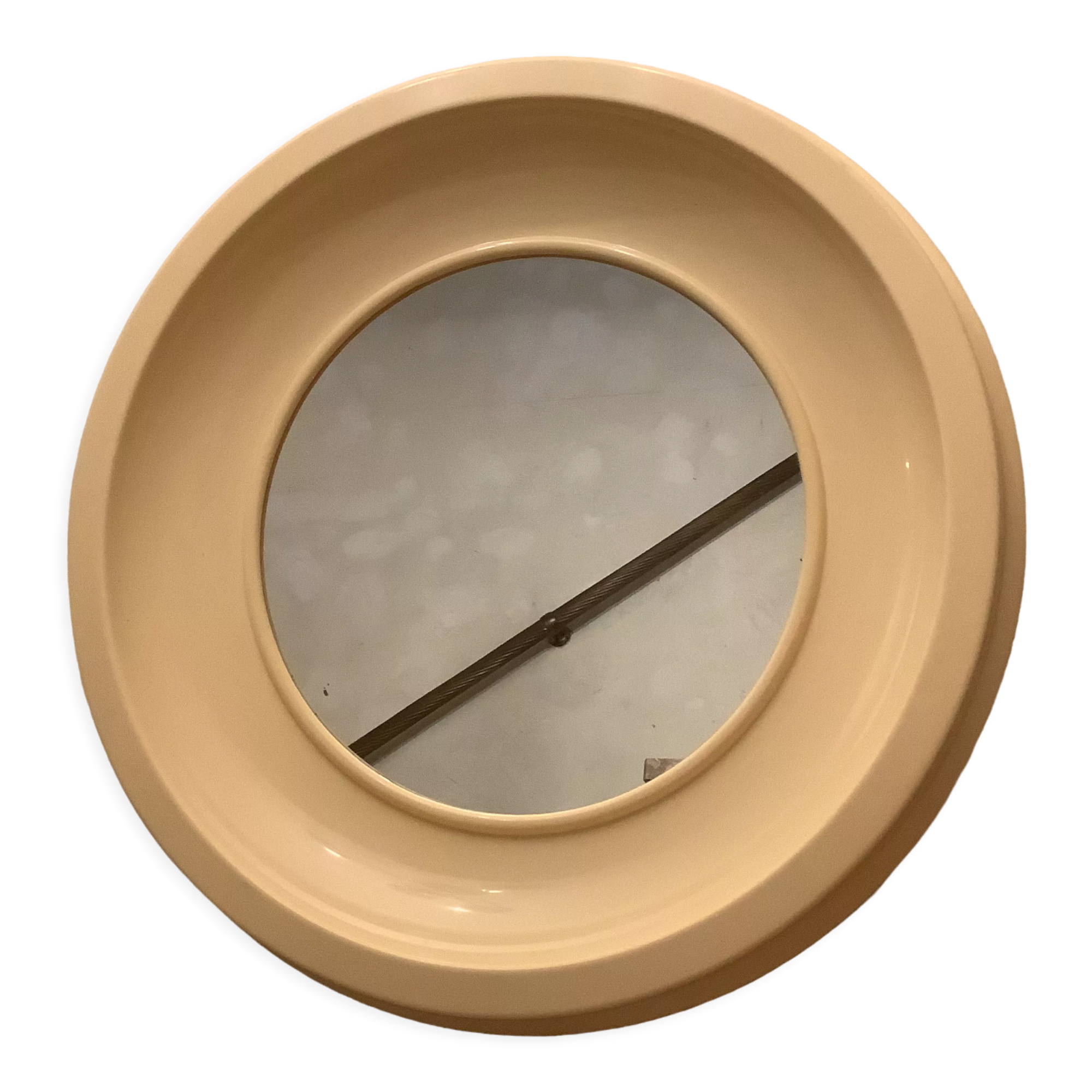 Vintage plastic round mirror