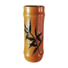 Vase rouleau en grès motif bambou