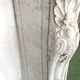 Louis XV style fireplace in white Carrara marble 19th century