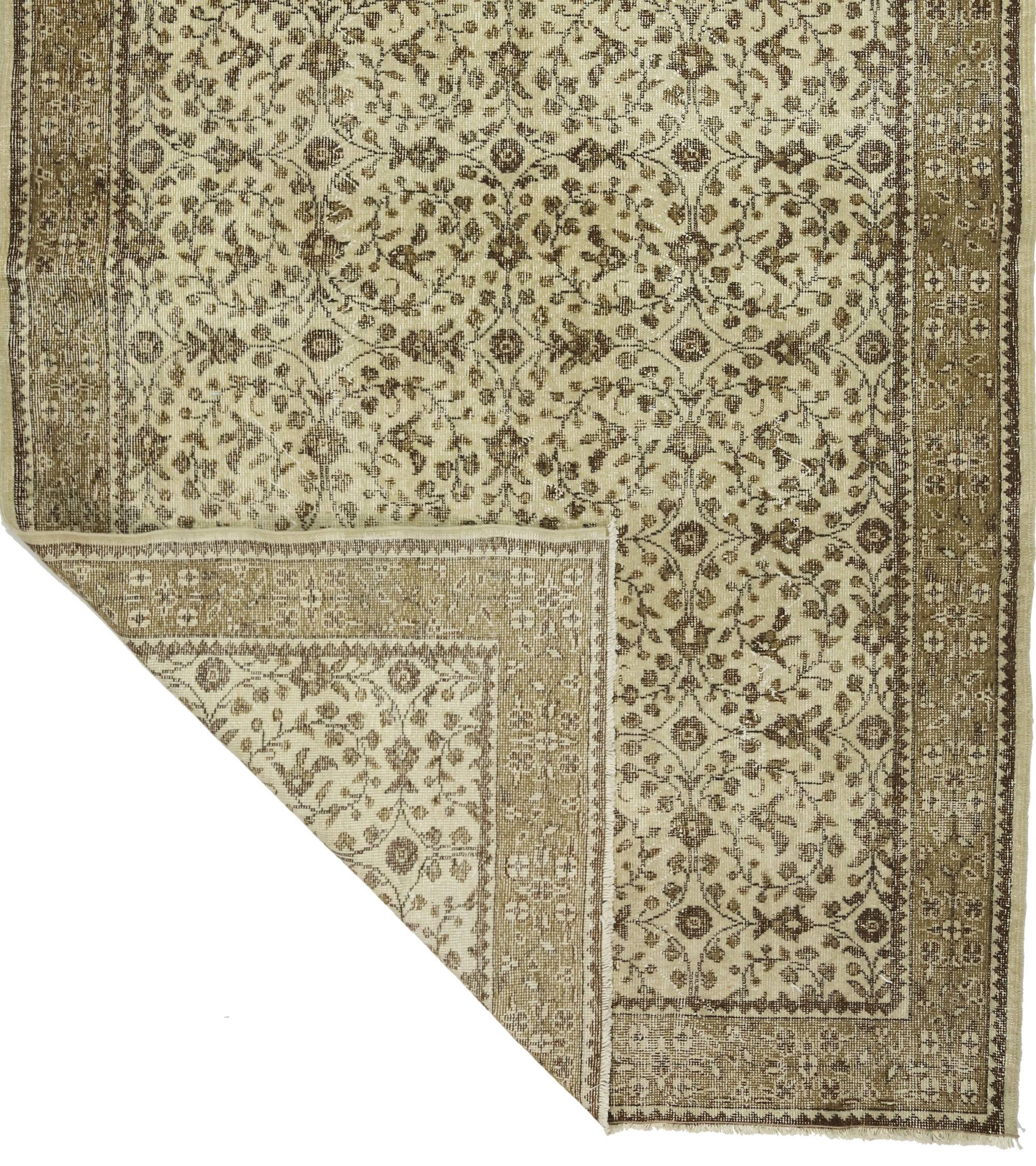 One-of-a-kind turkish handwoven vintage rug - rustic vintage charm 272x 166 cm