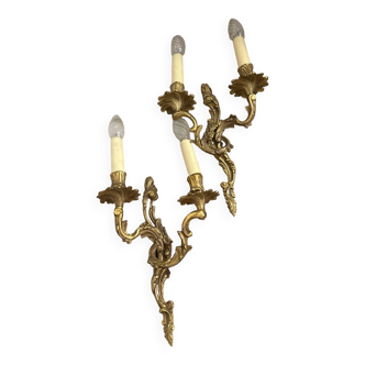 Pair of Louis XV style wall lights