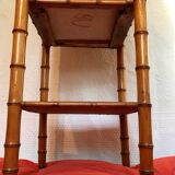 Bedside bamboo collection circa 1870 Napoleon III pitchpin cherry marble