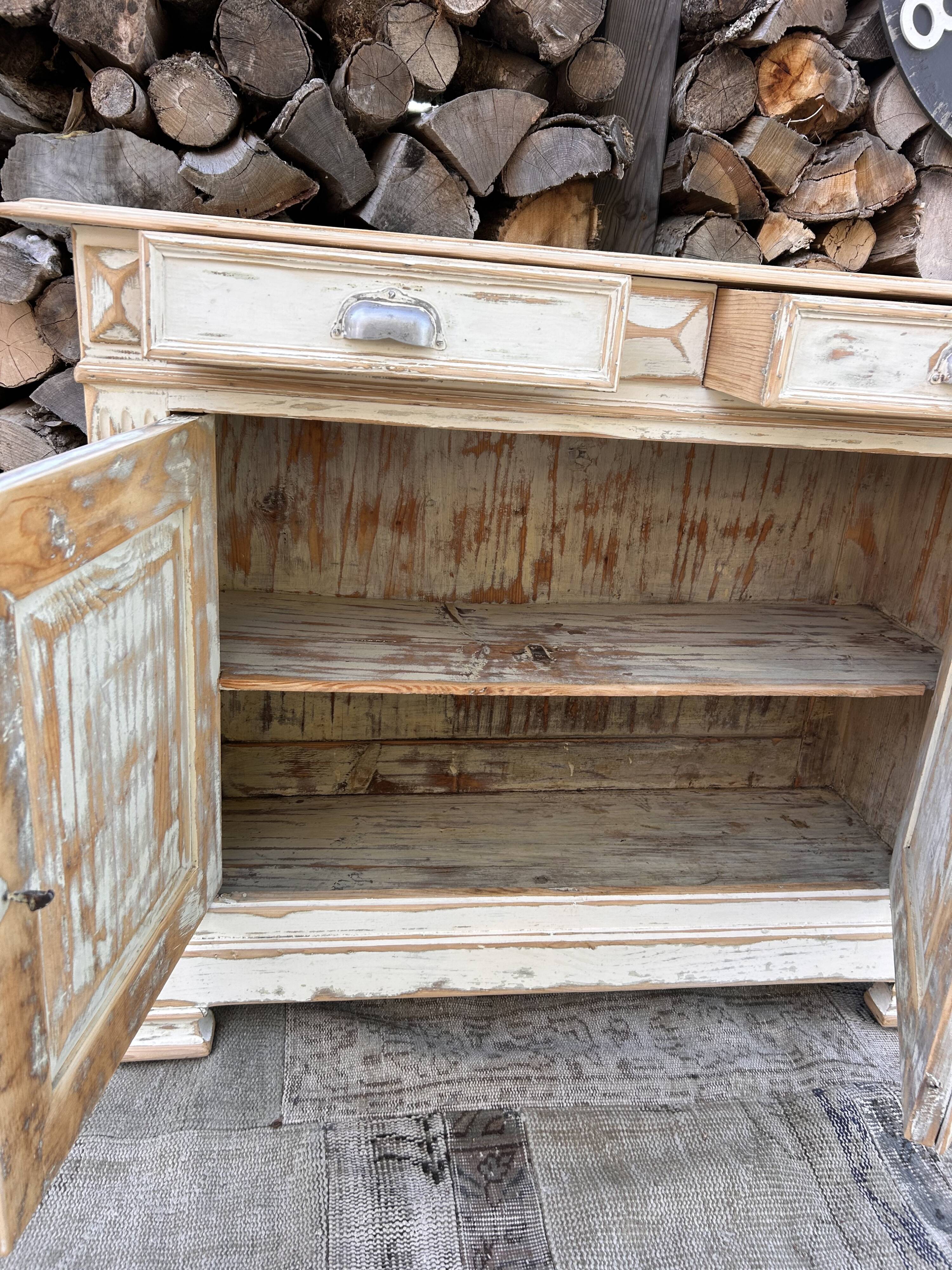 Parisian sideboard / Renovated old wooden storage unit