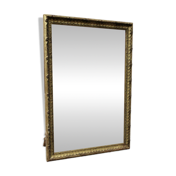 Miroir ancien à cadre doré XIXème, position verticale ou horizontale