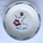 Shallow dish Sarreguemines model Carole, floral decoration and ear of wheat.
