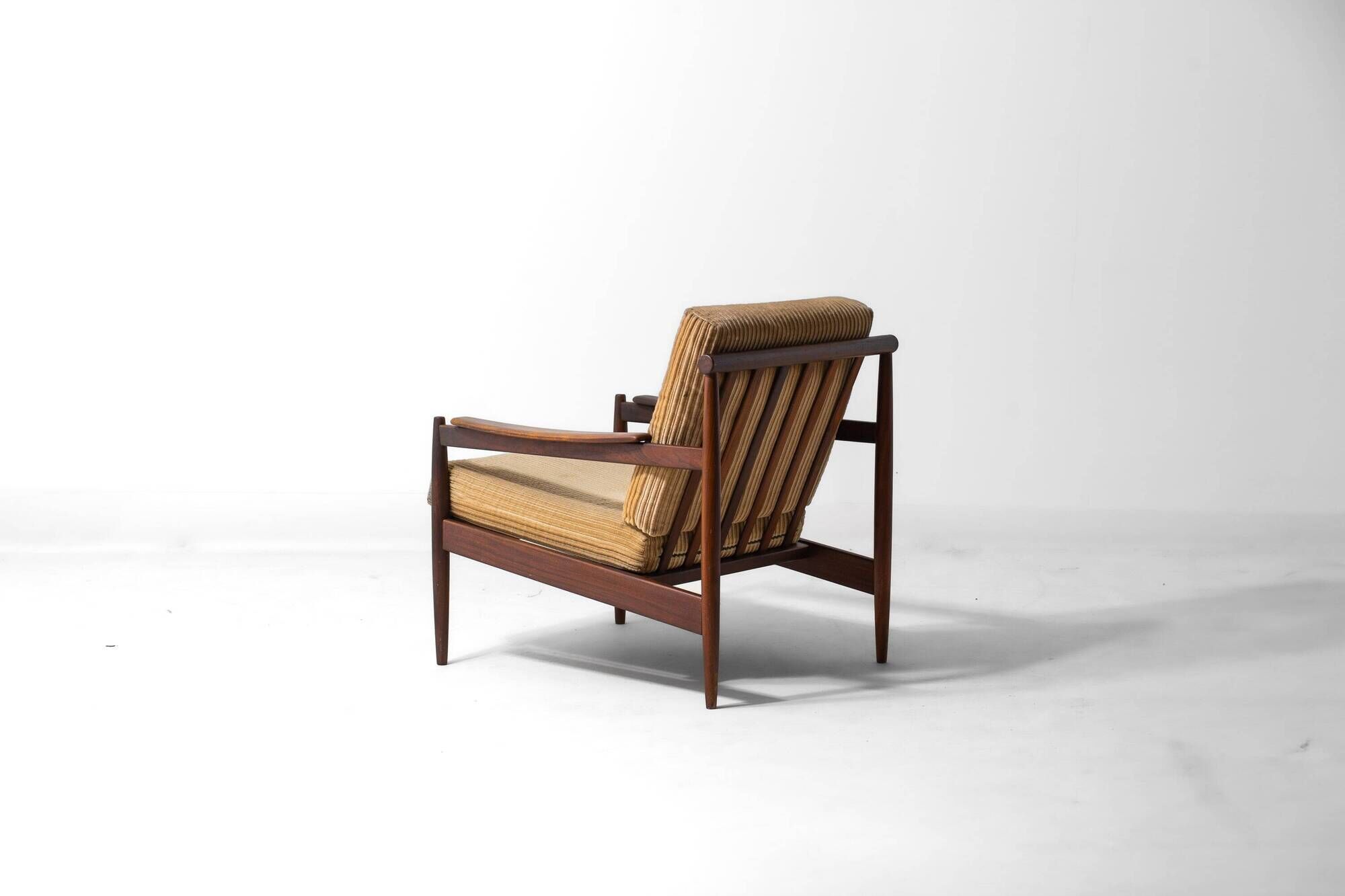 Danish lounge chair in teak and corduroy, 1960s