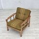 1970s, Danish armchair, furniture wool, solid oak wood.
