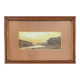 Pastel painting "Vallée du Cer" landscape signed H. Gallert 1917 and frame.