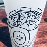 Set of glasses drawn by Cabù