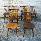 Mismatched bistro chairs