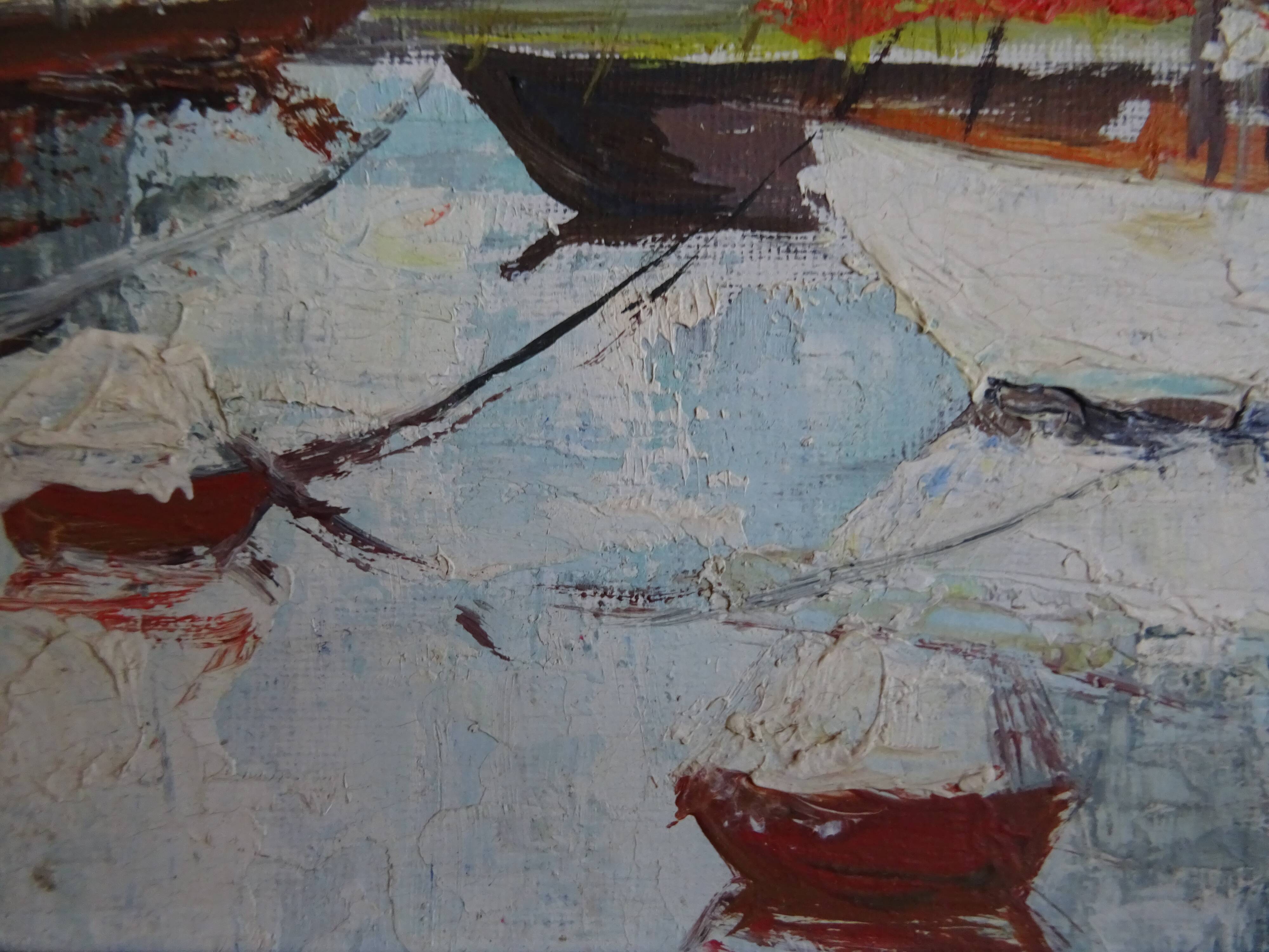 Tableau "Port de Saint Malo" signé