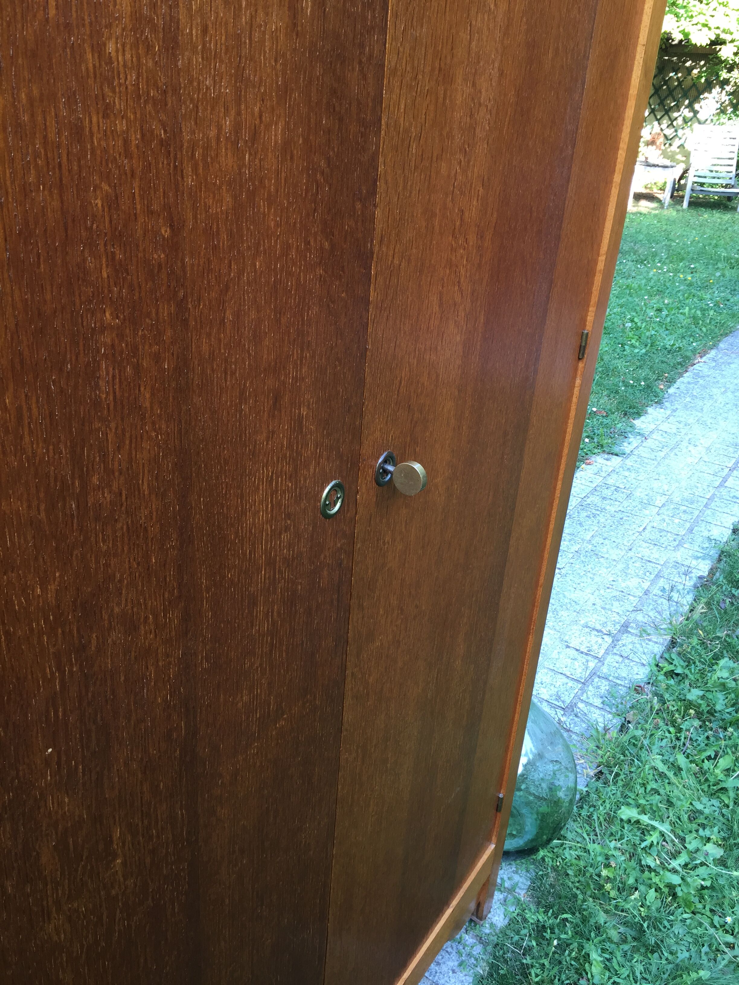 School vintage 1950 in blond oak wardrobe