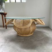 Vivai del sud “flower” rattan coffee table