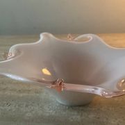 Vintage pink glass paste cup