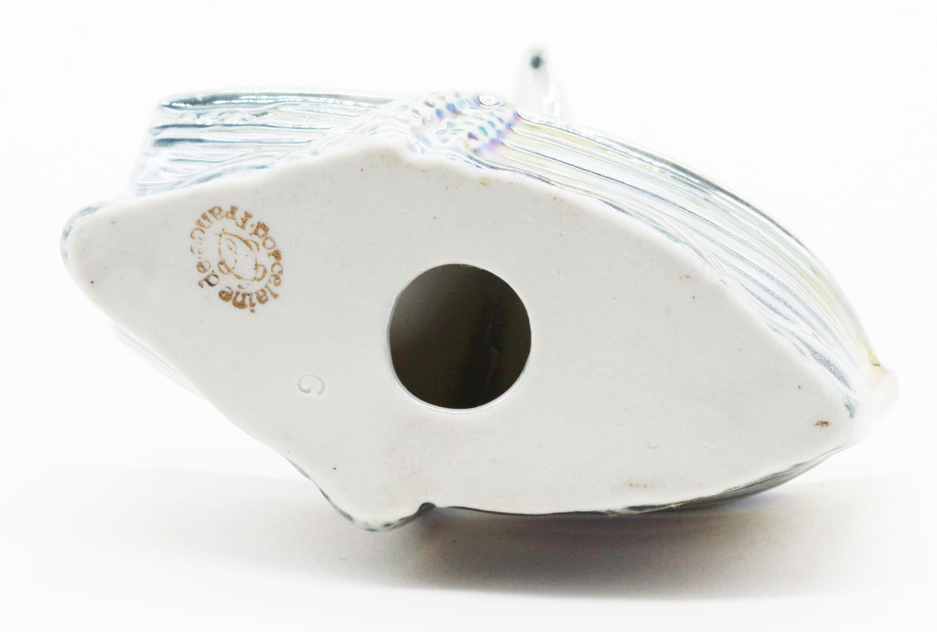 Former salt shaker porcelain boat