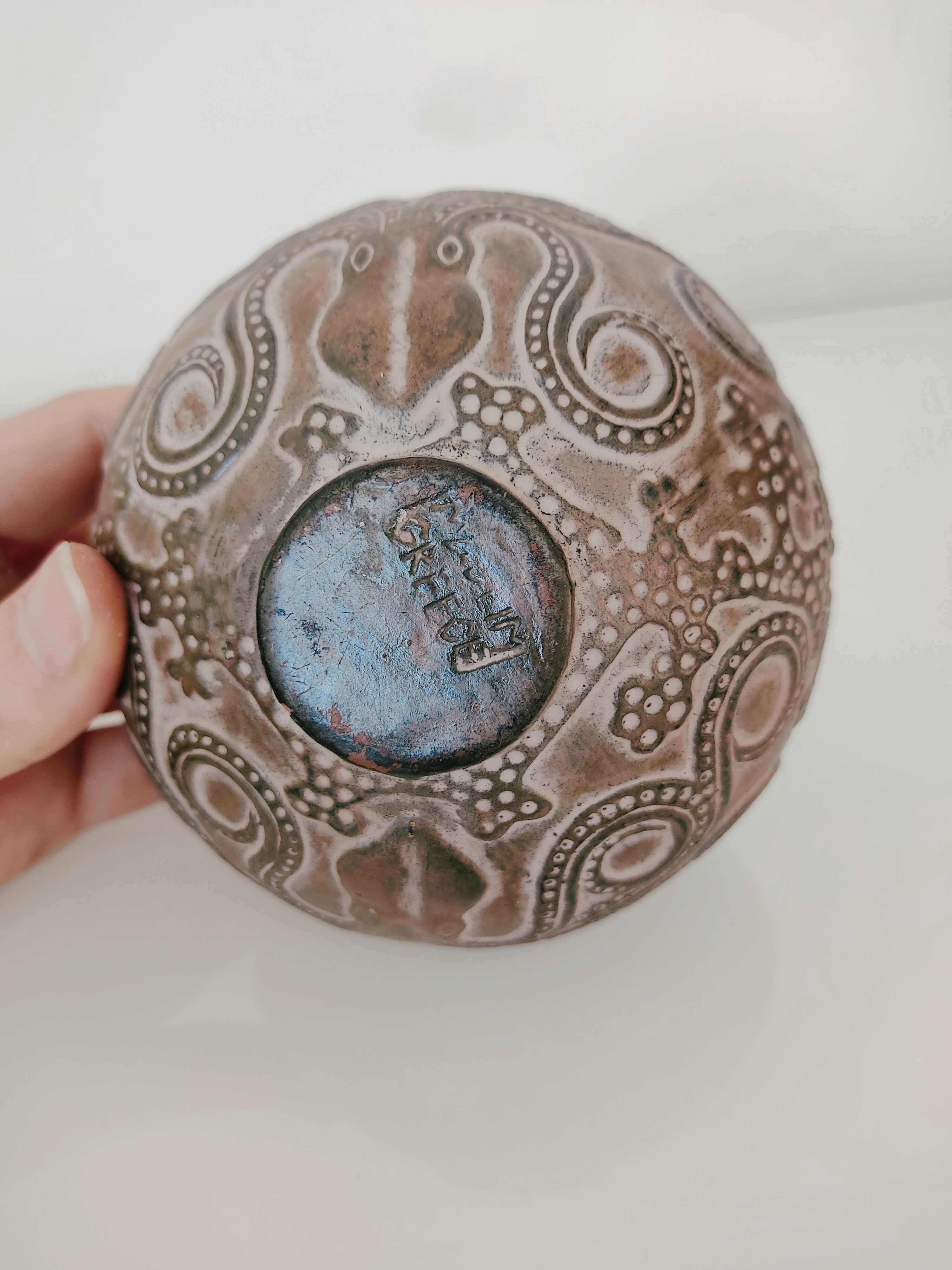 Vase pieuvre terre cuite grecque