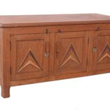 Antique Art Deco low sideboard in Burmese teak