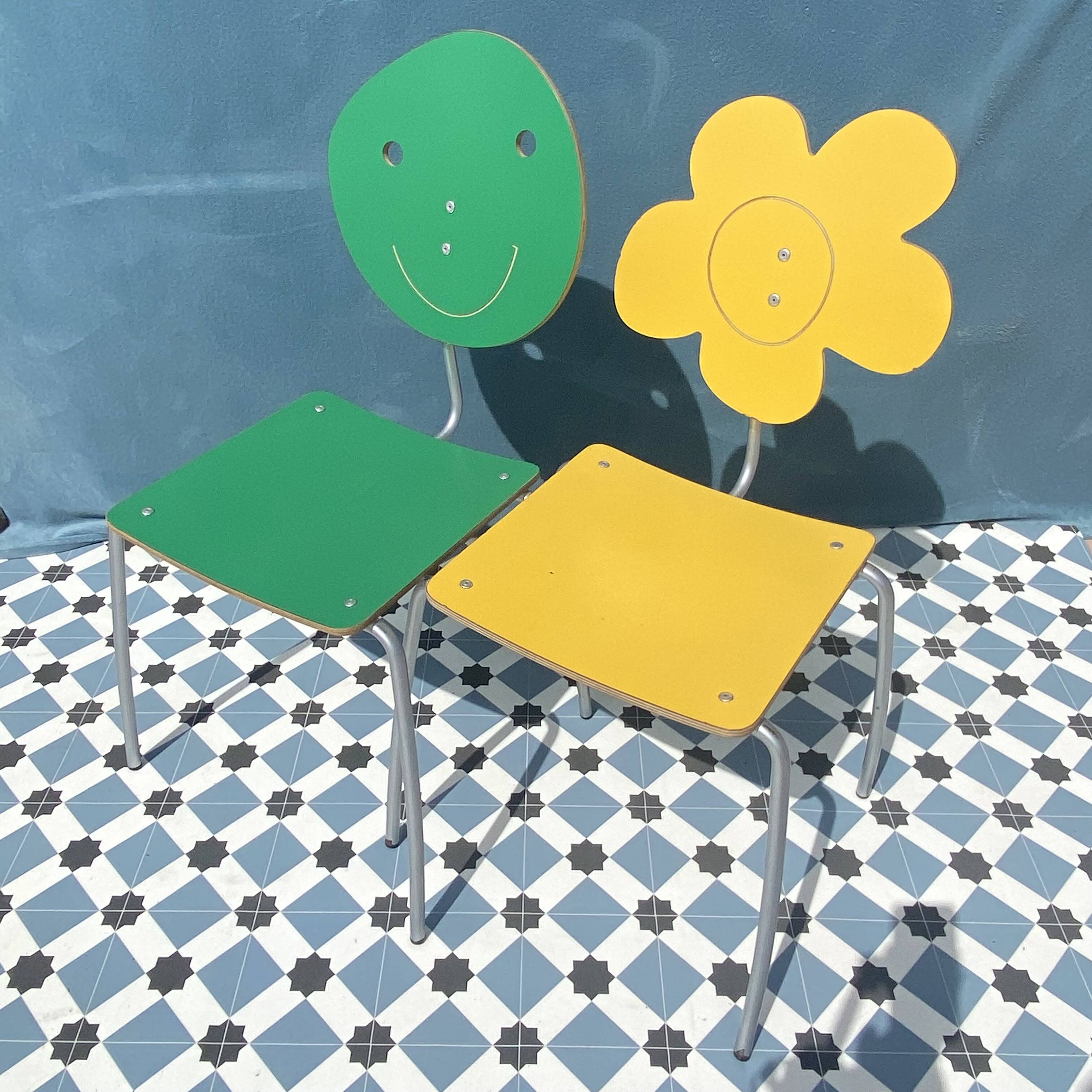 Set of Heart, Cloud, Smiley and Flower chairs by Agatha Ruiz de la Prada