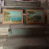 Paire de tableaux anciens