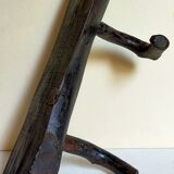 Art-Popular brutalist wall coat holder in solid wood