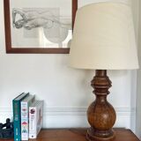 Lampe brutaliste XL en bois