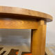 Round table with 1 extension in solid elm Regain, diameter 120 cm.